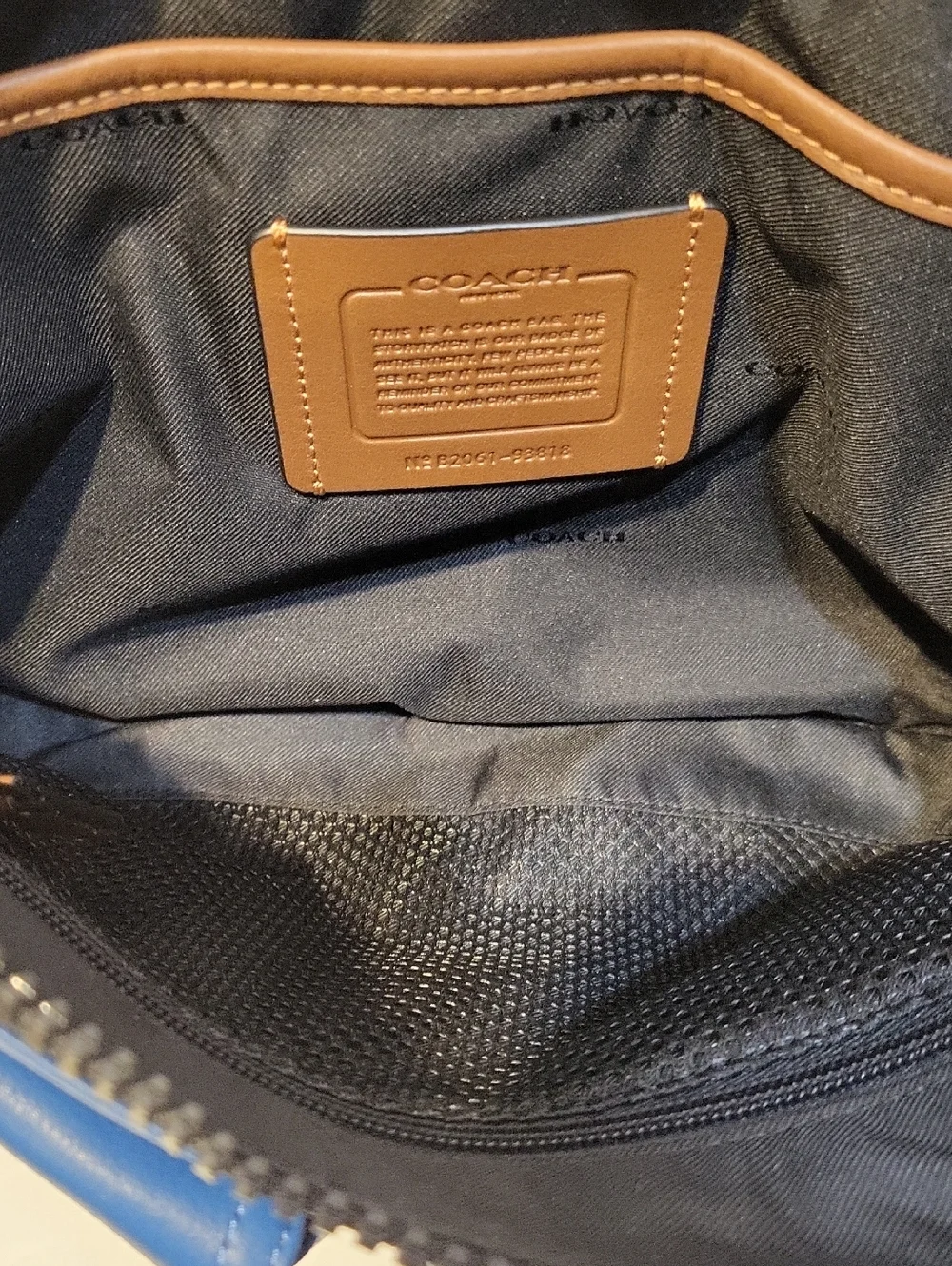 Authentic Coach Blue Pacer Modular Bag NWOT Multi Pocket Leather
